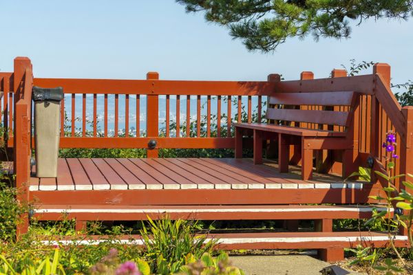 Redwood Deck Construction in Woodstock