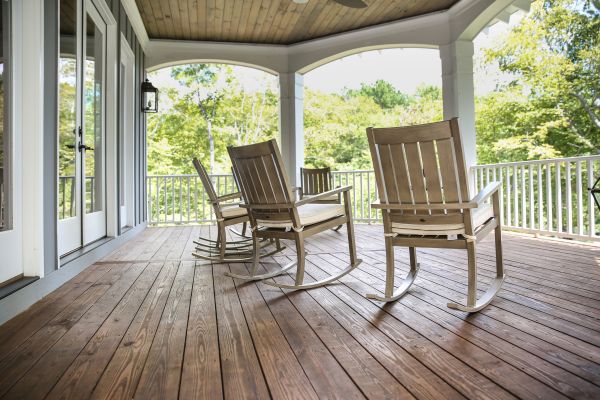 Wooden Porch Construction in Woodstock